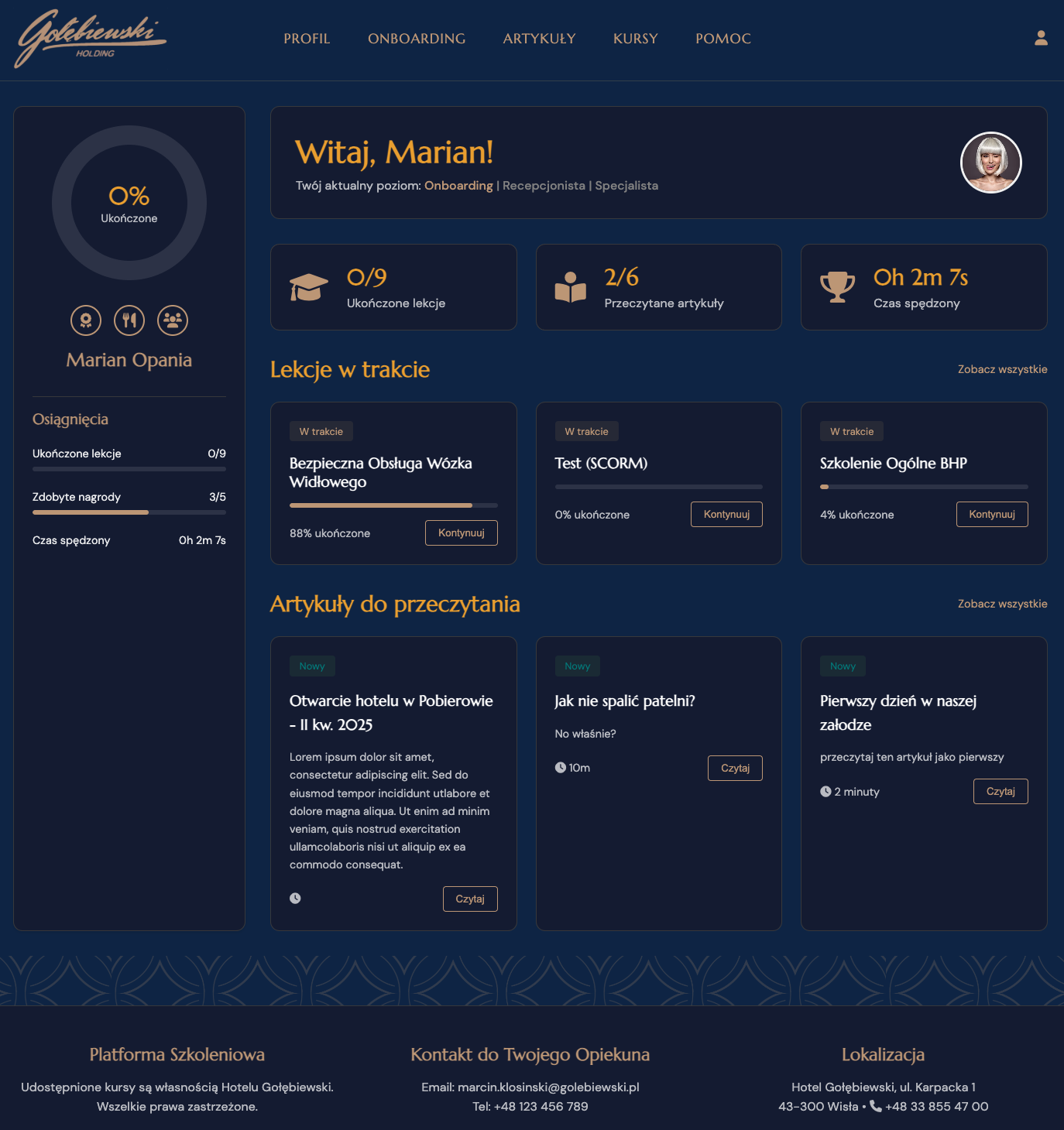 Profil użytkownika